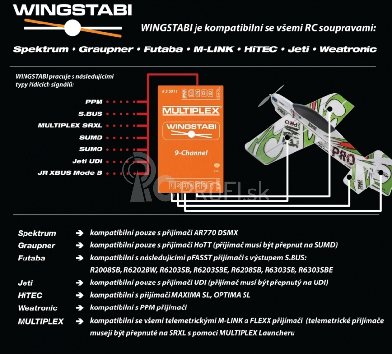 55011 Stabilizačný systém WINGSTABI-9-kanál