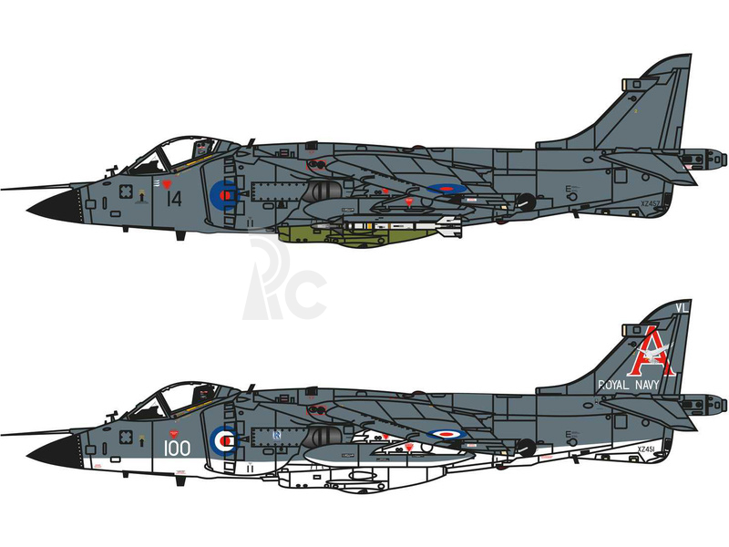 Airfix Bae Sea Harrier FRS1 v mierke 1/72 (1:72)
