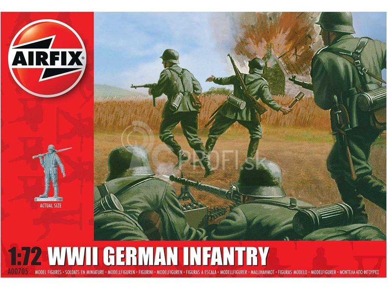 Airfix figúrky – WWII nemecká pechota (1 : 72)