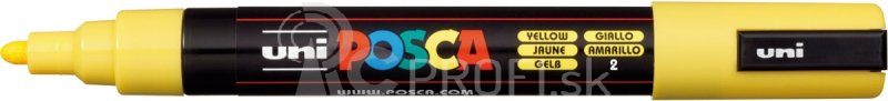 Akrylový popisovač UNI POSCA PC-5M 1,8-2,5mm – žltá