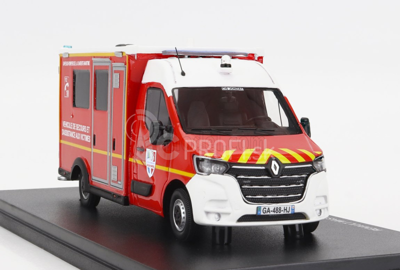 Alerte Renault Master Van Was Sdis 17 Vehicule De Secours Et D'assistance Aux Victimes Ambulance Sapeurs Pompier 2019 1:43 červená biela