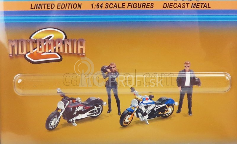 Americká dioráma Sada figúrok Motomania - Motocykel 1:64 čierny