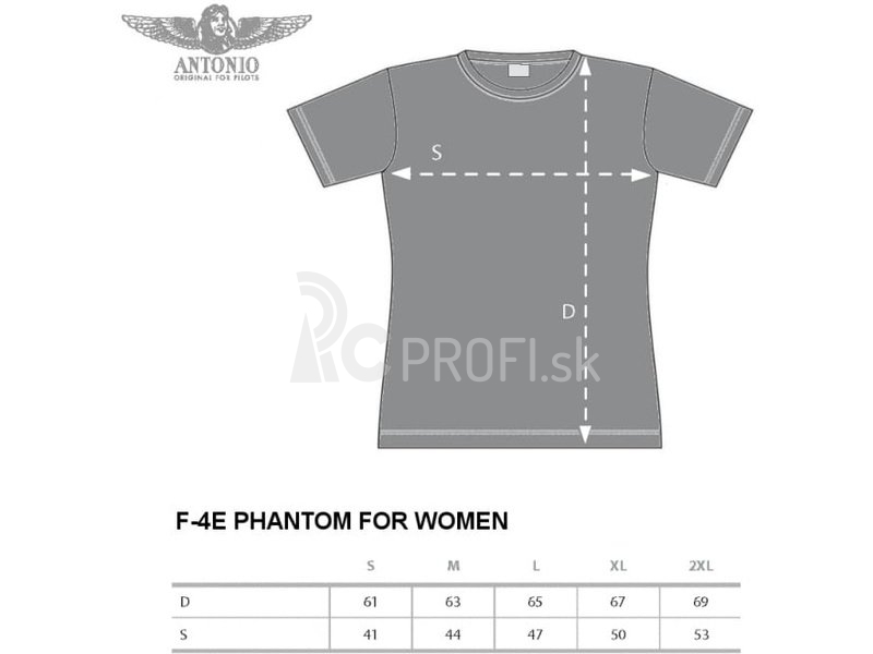 Antonio dámske tričko F-4E Phantom II L