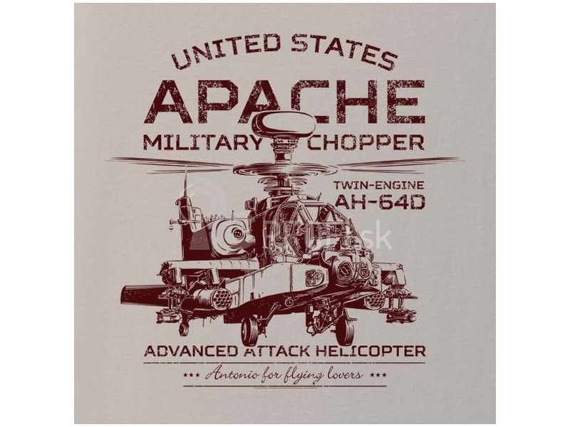 Antonio pánske tričko Apache AH-64D M
