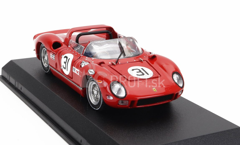 Art-model Ferrari 330p Spider S/n0822 N 31 24h Daytona 1966 John Fulp - Bill Rutan - Waylon Jennings 1:43 Červená