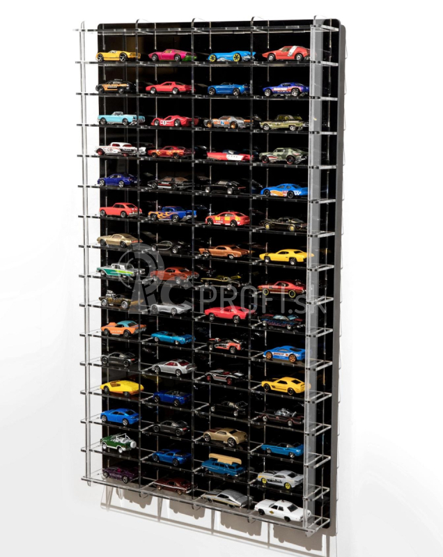 Atlantic Vetrina display box Espositore - Pre 60 Cars 1/64 Lungh.lenght Cm 46.0 X Largh.width Cm 8.0 X Alt.height Cm 78.0 (altezza Utile Tra I Ripiani Cm 4.5 Inner Height Among Shelves) 1:64 Plastic Display