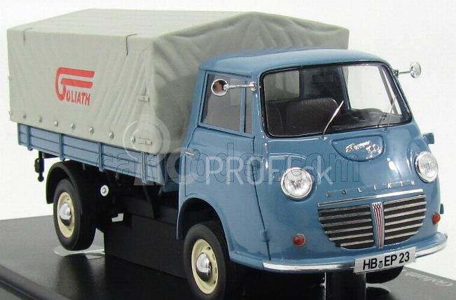 Autocult Goliath Express 1100 Flatbed Truck Nemecko 1957 1:43 Modrá svetlo šedá