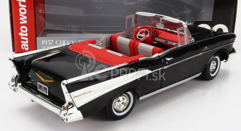 Autoworld Chevrolet Bel Air Cabriolet - Spider 1955 - 007 James Bond - Dr. No - Licenza Di Uccidere 1:18 čierna