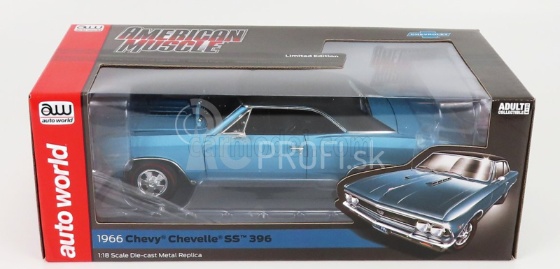 Autoworld Chevrolet Chevelle Ss 396 Yenko Hard-top 1966 1:18 Light Blue