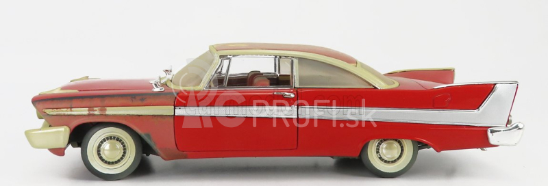 Autoworld Plymouth Fury Coupe Obnova zla 1958 - Christine La Macchina Infernale 1:18 Červená biela