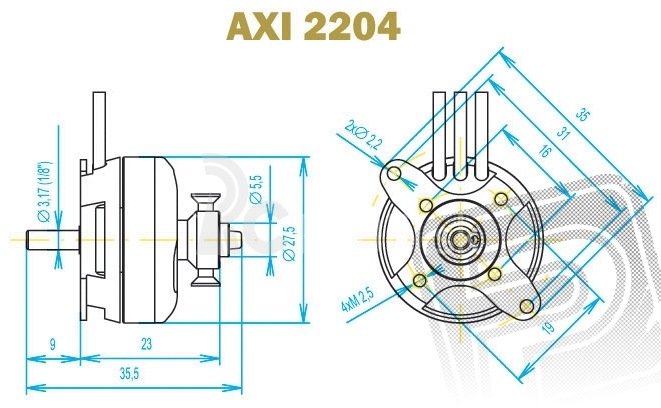 AXI 2204/30 RACE V2 striedavý motor