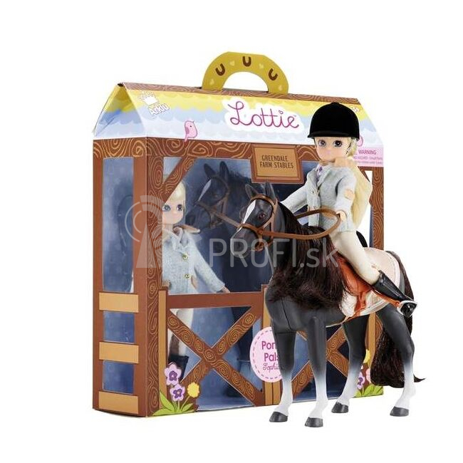 Bábika Lottie Jockey s koňom