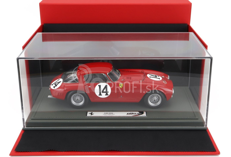 Bbr-models Ferrari 340mm 4.1l V12 S/n0322 Team Scuderia Ferrari N 14 24h Le Mans 1953 G.farina - M.hawthorn - Con Vetrina - S vitrínou 1:18 Red