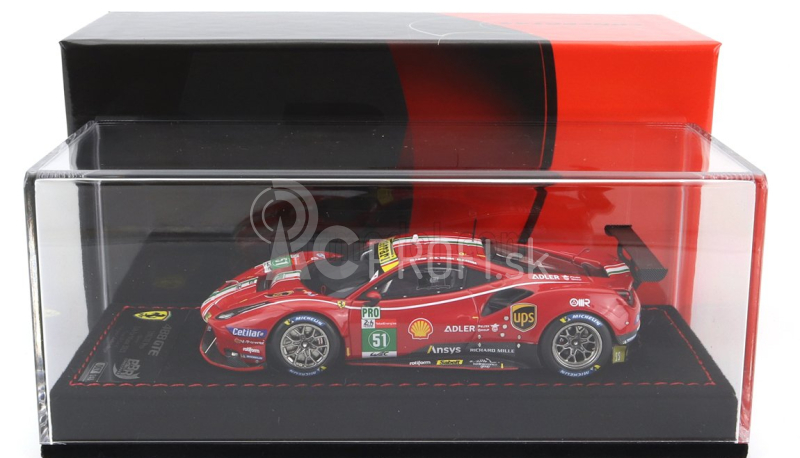 Bbr-models Ferrari 488 Gte 3.9l Turbo V8 Team Af Corse N 51 Winner Lmgte Pro Class 24h Le Mans 2021 J.calado - A.pier Guidi - C.ledogar 1:43 Red