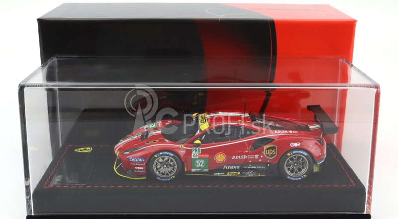 Bbr-models Ferrari 488 Gte 3.9l Turbo V8 Team Af Corse N 52 Lmgte Pro Class 24h Le Mans 2021 S.bird - M.molina - D.serra 1:43 Red