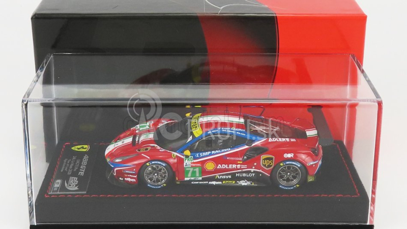 Bbr-models Ferrari 488 Gte Evo 3.9l Turbo V8 Team Af Corse N 71 Lmgte Pro Class 24h Le Mans 2020 S.bird - M.molina - D.rigon - Con Vetrina - S vitrínou 1:43 červená biela modrá