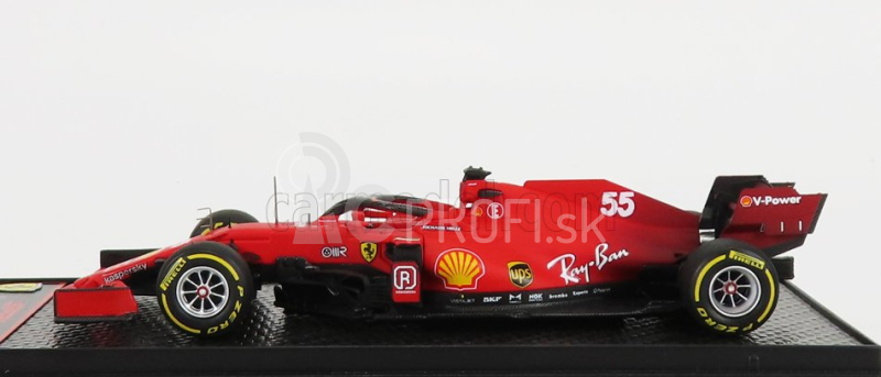 Bbr-models Ferrari F1 Sf21 Team Scuderia Ferrari Mission Winnow N 55 4. Emilia Romagna Taliansko Gp - žlté pneumatiky 2021 Carlos Sainz 1:43 červená
