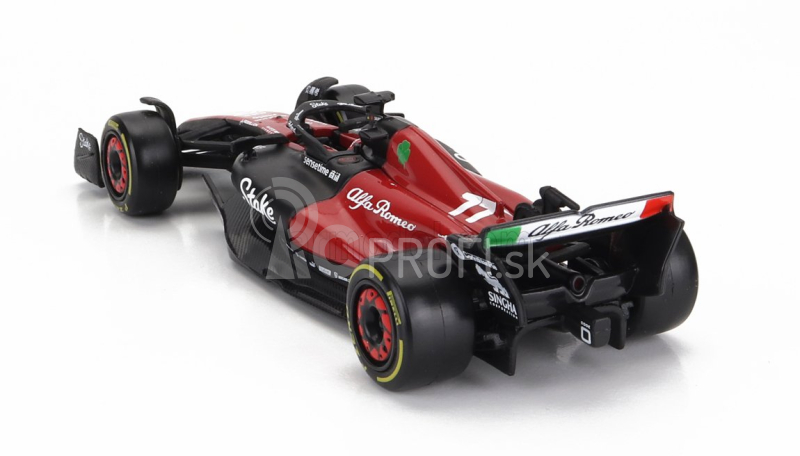 Bburago Alfa romeo F1 C43 Team Stake N 77 Season 2023 Valtteri Bottas 1:43 červeno-čierna