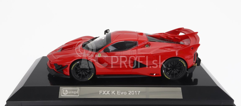 Bburago Ferrari Fxx-k Evo Hybrid 6.3 V12 1050hp 2017 - Con Vetrina - S vitrínou - Exkluzívny model auta 1:43 Rosso Corsa Red
