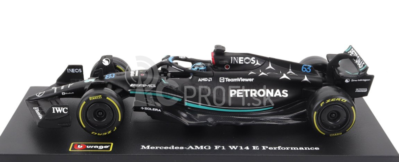 Bburago Mercedes gp F1 W14 Team Mercedes-amg Petronas F1 N 63 1:43, čierna