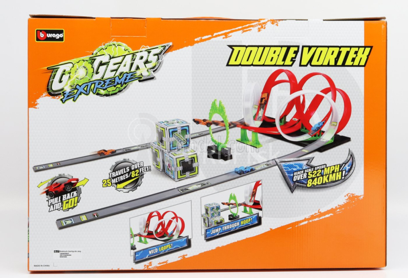 Bburago Príslušenstvo Dioráma - Go Gears Extreme Double Vortex s 2x autíčkami v balení 1:64 Rôzne