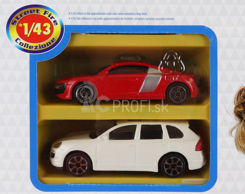 Bburago Príslušenstvo Dioráma - Parkovacia garáž s Porsche Cayenne + Audi R8 1:43 Rôzne
