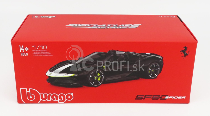 Bburago Signature Ferrari SF90 Spider Assetto Fiorano 1:18 čierna