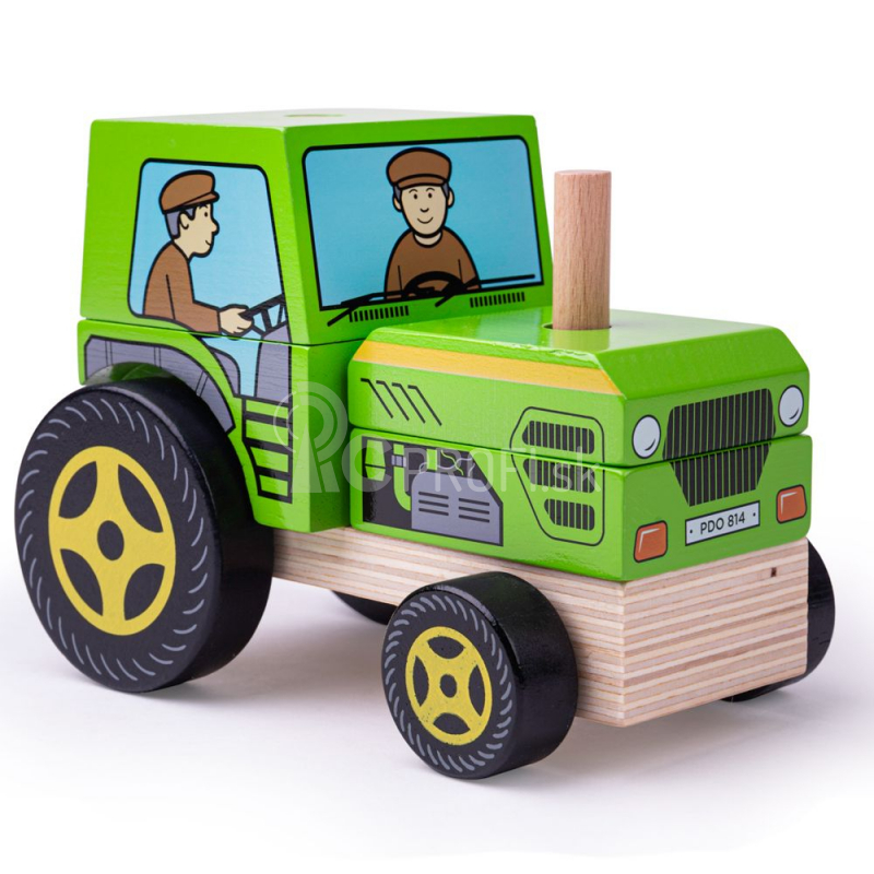Bigjigs Detský montážny traktor