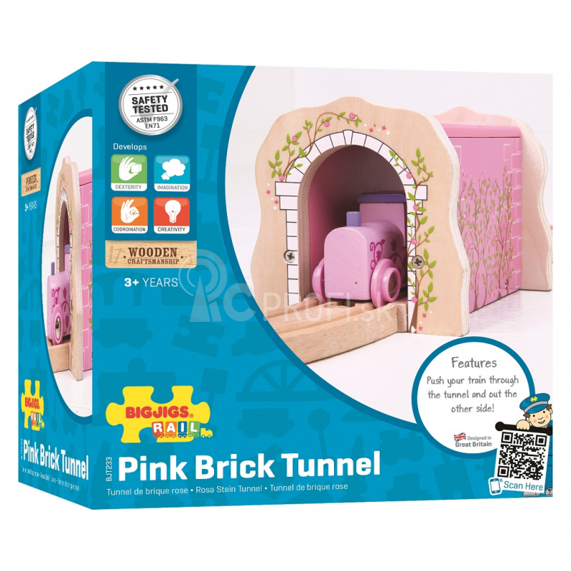 Bigjigs Rail Ružový železničný tunel
