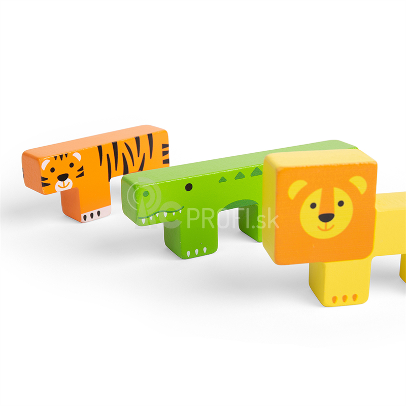 Bigjigs Toys Drevené puzzle so safari zvieratami