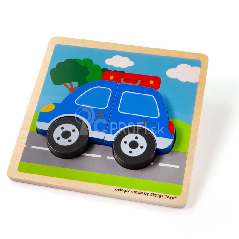 Bigjigs Toys Vkladacie puzzle auto