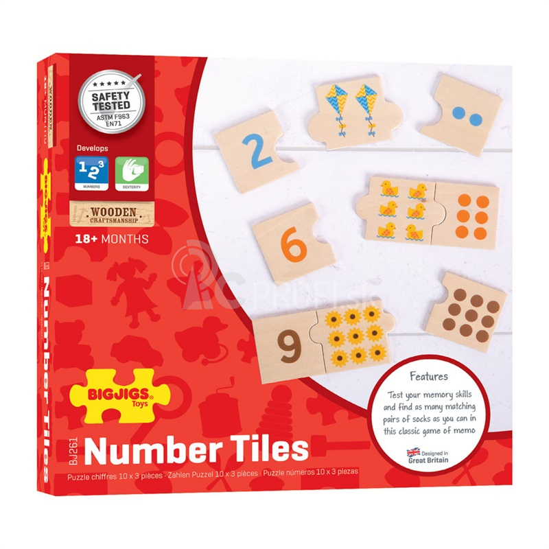 Bigjigs Toys Vzdelávacie počítanie puzzle