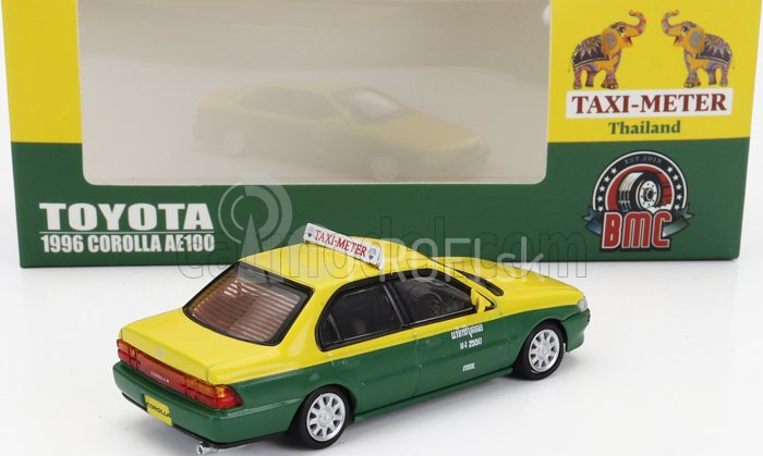Bm-creations Toyota Corolla Ae100 Thailand Taxi 1996 1:64 žltozelená