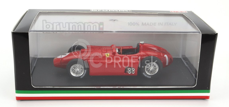 Brumm Ferrari F1 Lancia D50 N 1 Winner British Gp Juan Manuel Fangio Majster sveta 1956 1:43 Červená