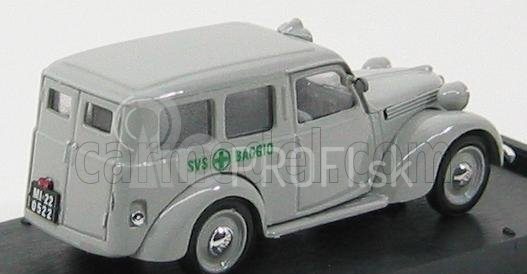 Brumm Fiat 1100 Ambulanza Croce Verde Biaggio Milano 1948 1:43 Sivá