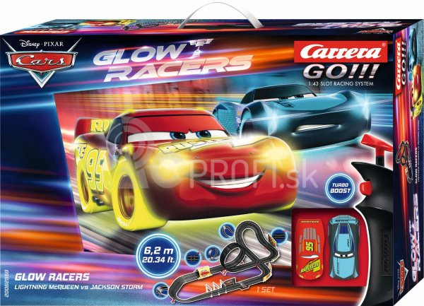 Autodráha Carrera GO 62559 Disney Cars – Glow