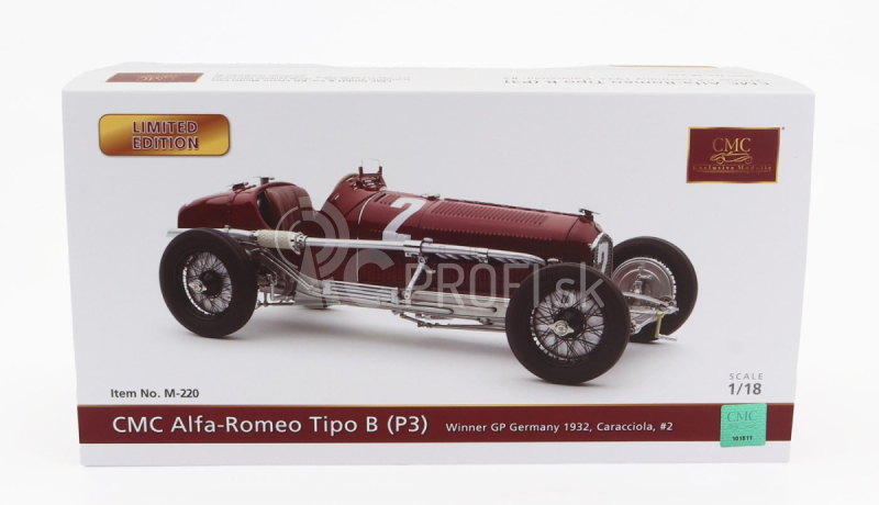 Cmc Alfa romeo F1 P3 N 2 Winner Germany Gp 1932 R.caracciola 1:18 Red