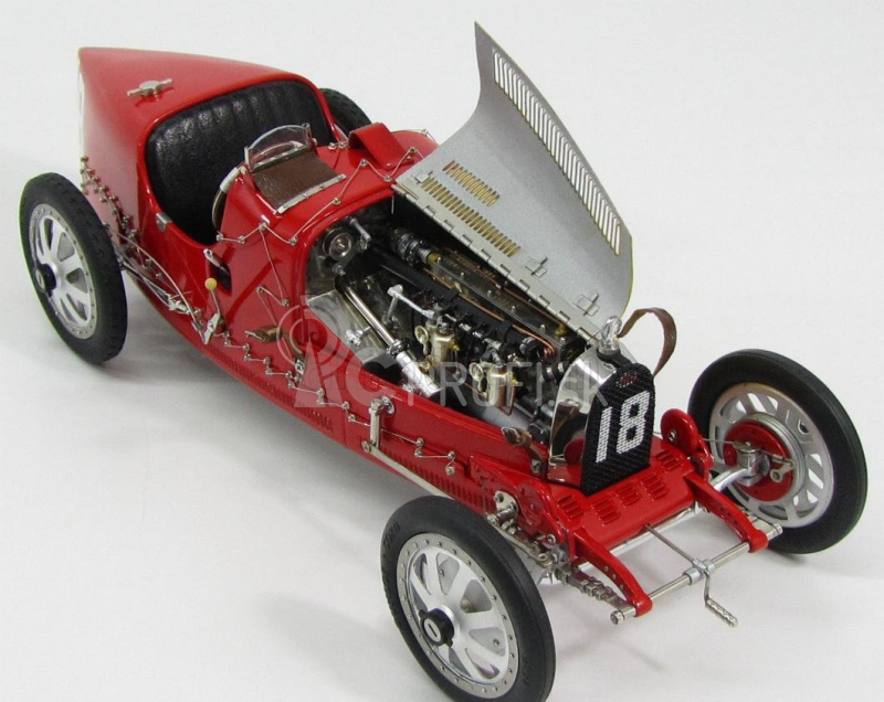 Cmc Bugatti T35 N 18 Národný farebný projekt Španielsko 1924 1:18 Červená žltá