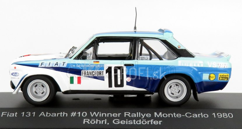 Cmr Fiat 131 Abarth Team Fiat Italia N 10 Winner Rally Montecarlo 1980 W.rohrl - C.geistdorfer 1:43 Biela 2 tóny Modrá