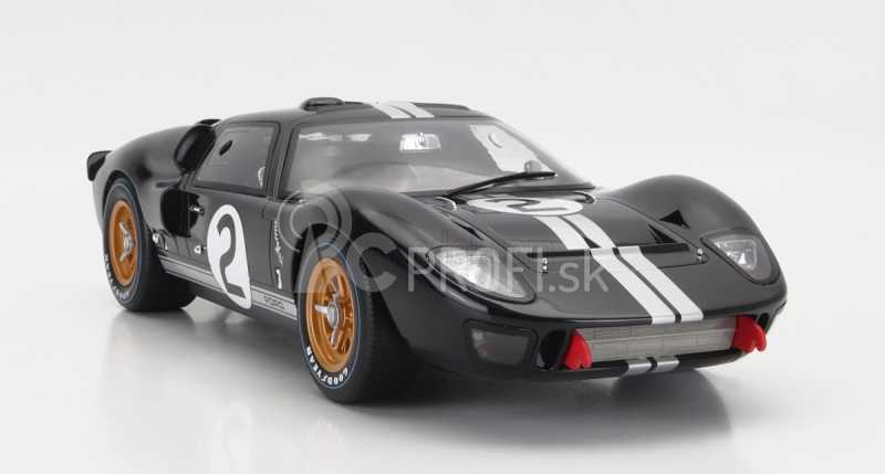 Cmr Ford usa Gt40 Mkii 7.0l V8 Team Shelby American Inc. N 2 Víťaz 24h Le Mans 1966 B.mclaren - C.amon 1:12 Čierna strieborná