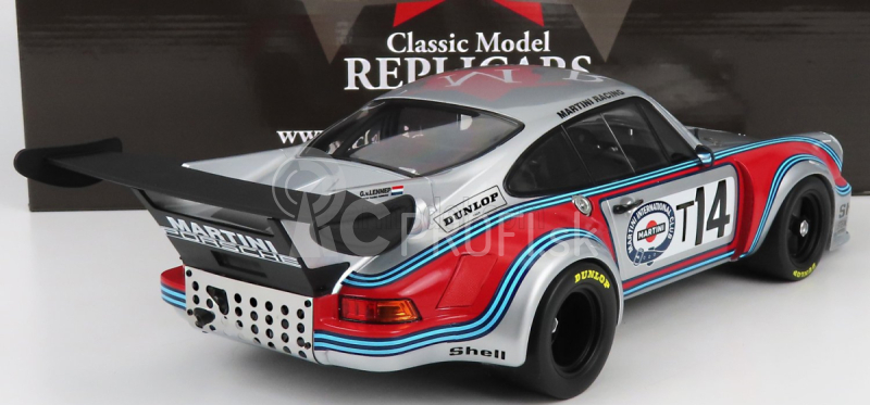 Cmr Porsche 911 930 Carrera Rsr Turbo 2.1l Team Martini Racing N 14 24h Spa 1974 H.muller - G.van Lennep 1:12 Strieborná červená modrá