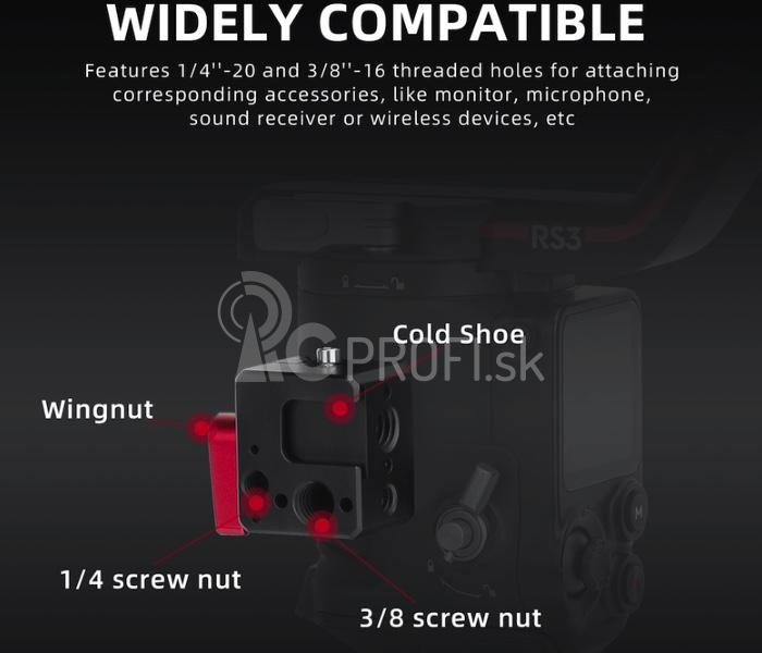 CNC adaptér pre DJI RS 3/DJI RS 3 Pro/RS 3 mini