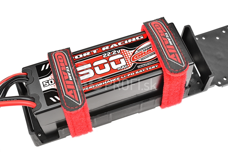 CORALLY uťahovacie pásky 350x20mm, červené, 2 ks.