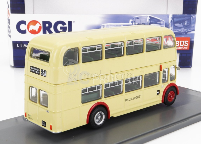 Corgi Bristol Lodekka Fs68 Bus Wilts And Dorset 38a Bournemouth Limited Stop 1956 1:76 krémovo červená