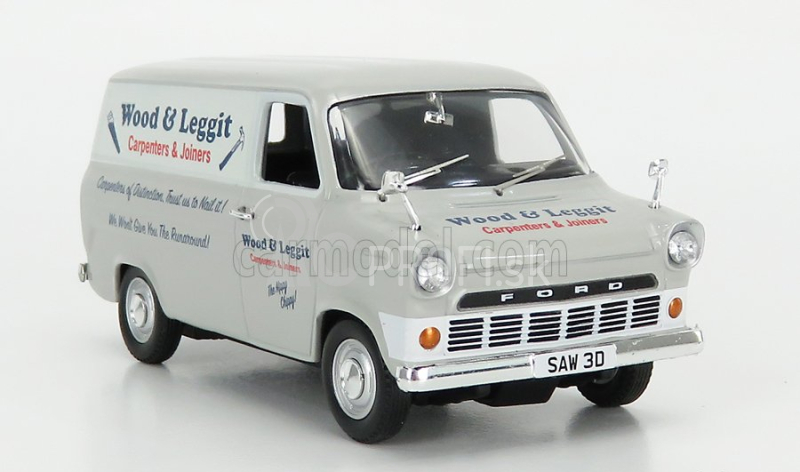 Corgi Ford england Transit Mki Van Wood & Leggit 1970 1:43 sivá