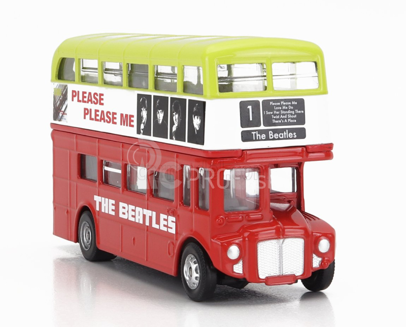 Corgi Routemaster Rml 2757 Autobus Londýn 1956 - The Beatles - Please Please Me 1:76 Červená Biela Žltá