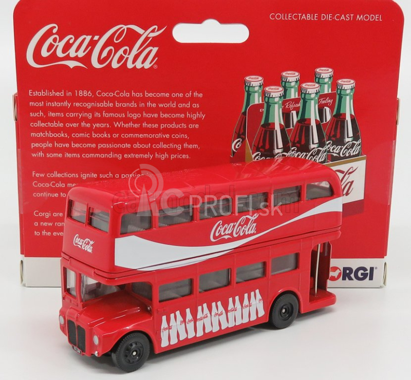 Corgi Routemaster Rml 2757 Autobus Londýn Coca-cola 1956 1:64 Červená biela