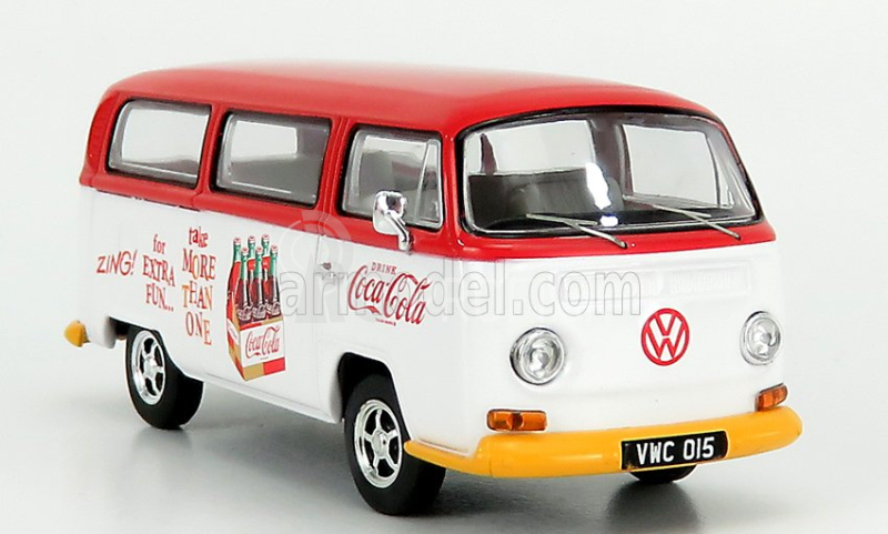 Corgi Volkswagen T1 Camper Van Coca-cola Zing 1961 1:43 červená biela