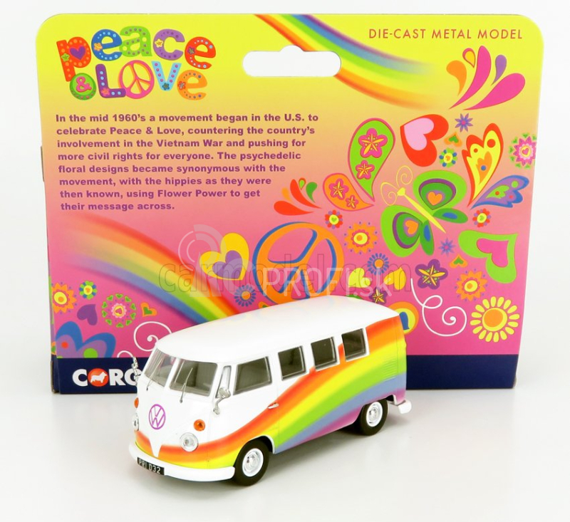 Corgi Volkswagen T1 Minibus Peace & Love Rainbows 1961 1:43 Rôzne