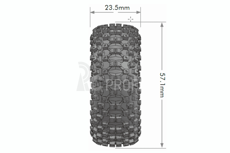 CR-UPHILL 1.0 - Kompletné kolesá pre pásové vozidlá 1/18 a 1/24 s čiernymi diskami pre šesťhran 7 mm, 2 ks